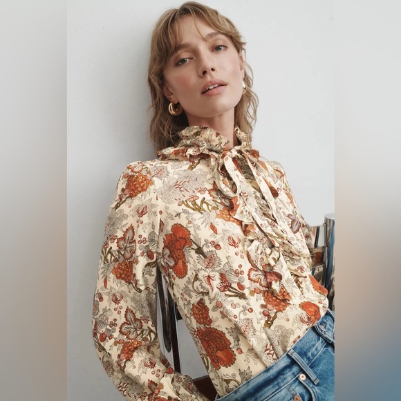 Ulla Johnson silk-satin blouse $450 New without tag - Picture 1 of 8
